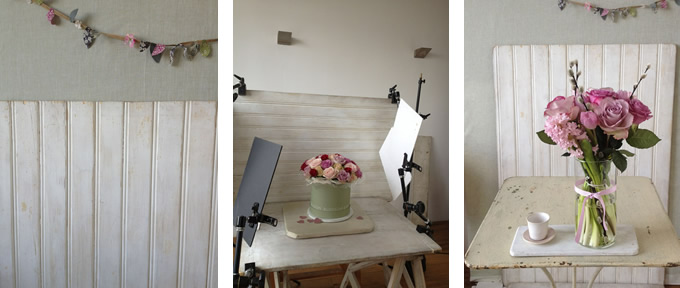 Behind the scenes of a flower photo shoot - Sania Pell