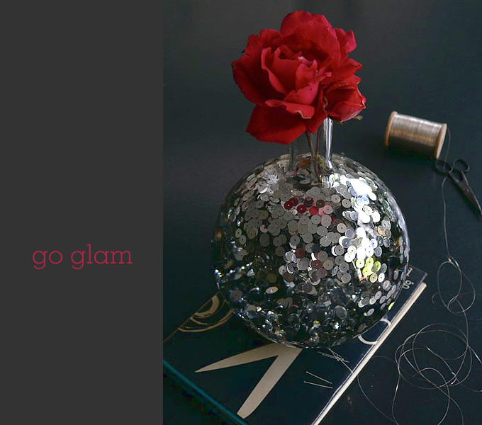 glam disco vase