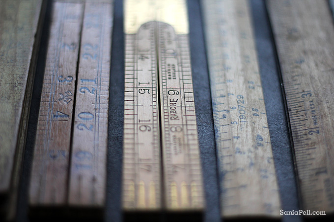 vintage rulers by Sania Pell