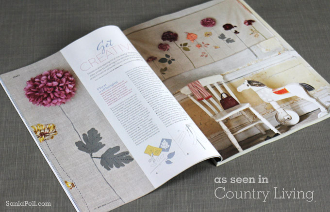 sania pell new book in Country Living magazine
