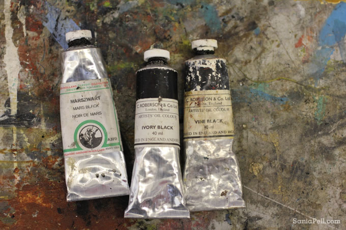 tubes of oil paint by Sania Pell