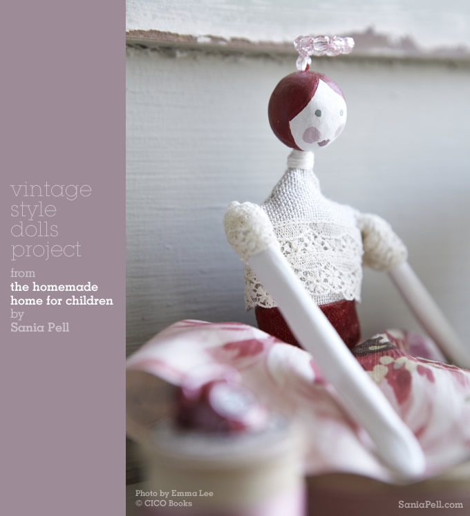 Vintage-style doll project from The Homemade Home for Children by Sania Pell