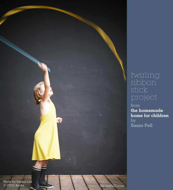 Twirling stick project from The Homemade Home for Children by Sania Pell