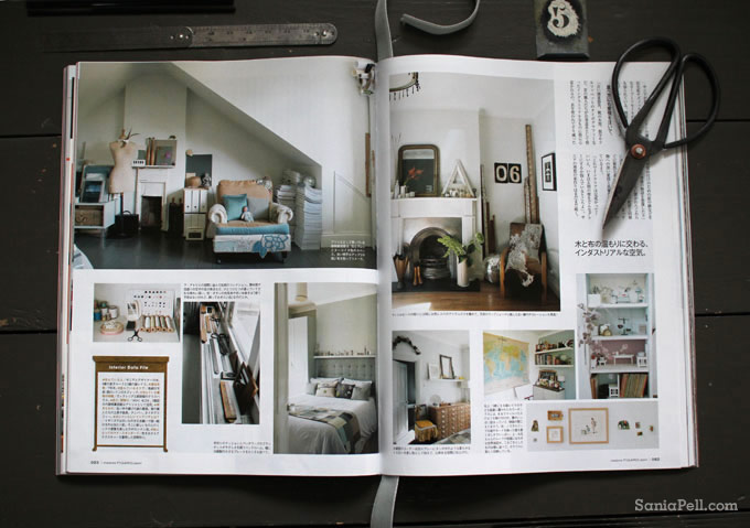 Madame Figaro magazine from Japan featuring Sania Pell's London home