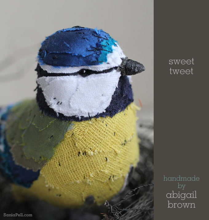 handmade blue tit by Abigail Brown - Photo by Sania Pell
