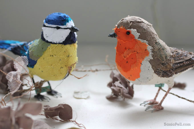 handmade birds by Abigail Brown - Photo by Sania Pell