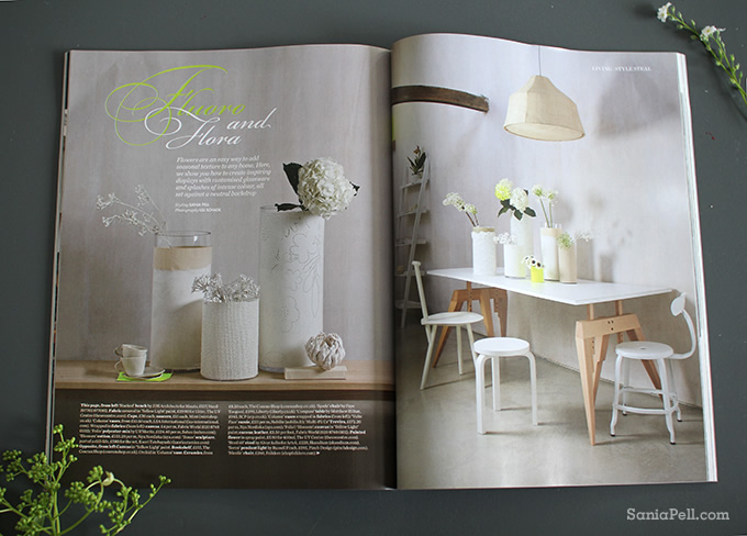 Fluoro & Flora interior styling feature by Sania Pell in Elle Decoration magazine