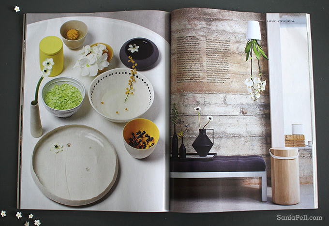 Fluoro & Flora in Elle Decoration magazine by London interior stylist Sania Pell 