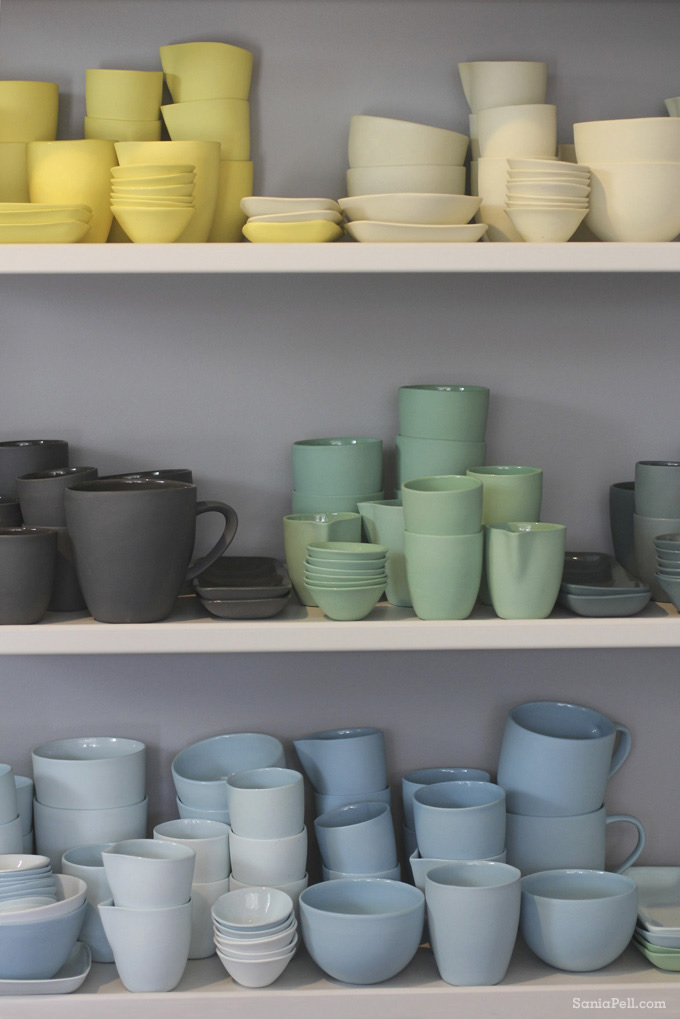 Ceramics at the Mud Australia store, Sydney - by Sania Pell