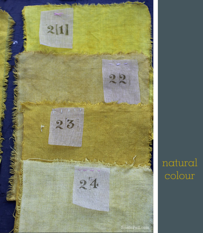 Homemade natural colour dyes by Sania Pell