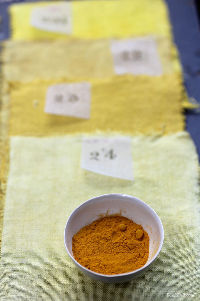 Homemade natural fabric dyes by Sania Pell