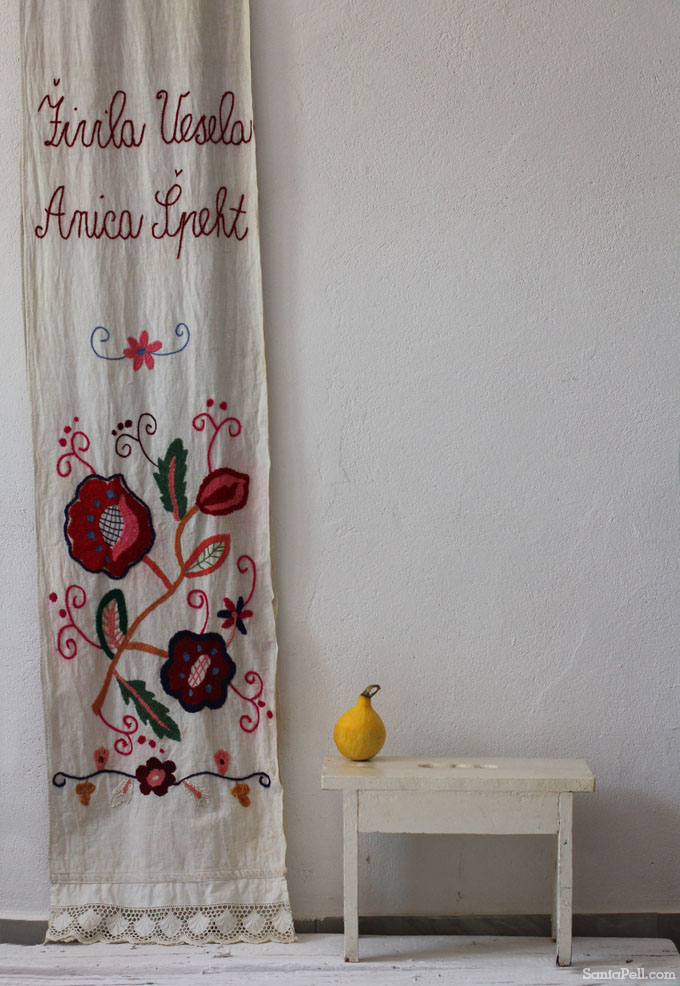 vintage Croatian embroidery, by Sania Pell