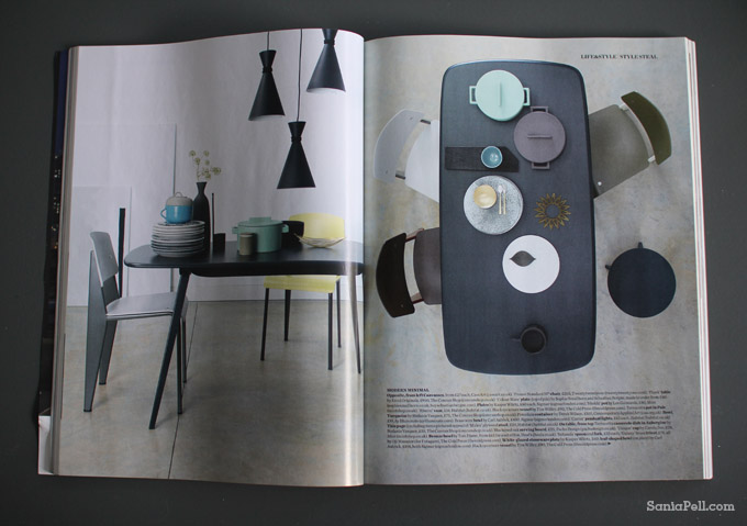 Modern Minimal by interior stylist Sania Pell for Elle Decoration magazine